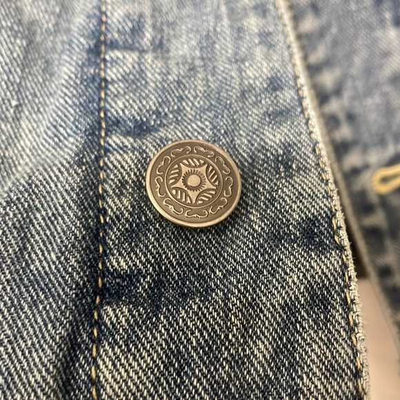 Free People Aztec Baja Denim Jacket *NWOT* - Picture 6 of 10
